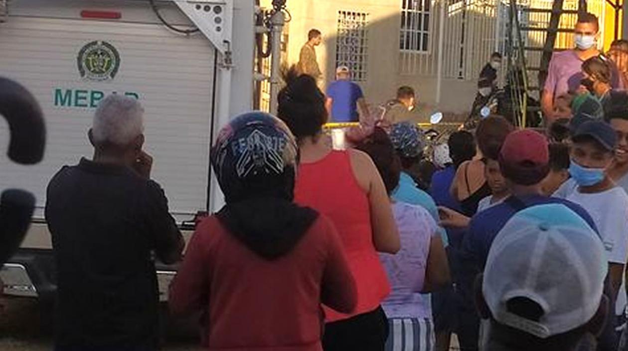 Lugar donde se presentó el atentado sicarial en el barrio Nuevo Horizonte. 