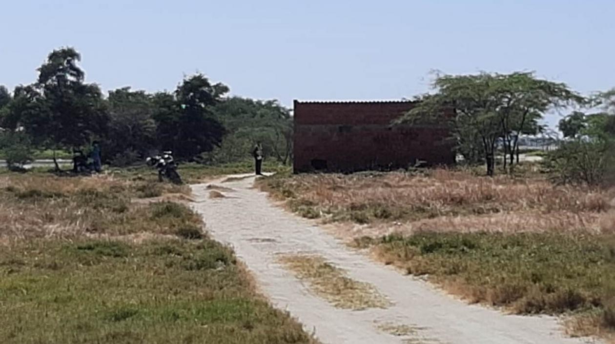 En este inmueble de lote en Pozos Colorados hallaron al hombre asesinado. 