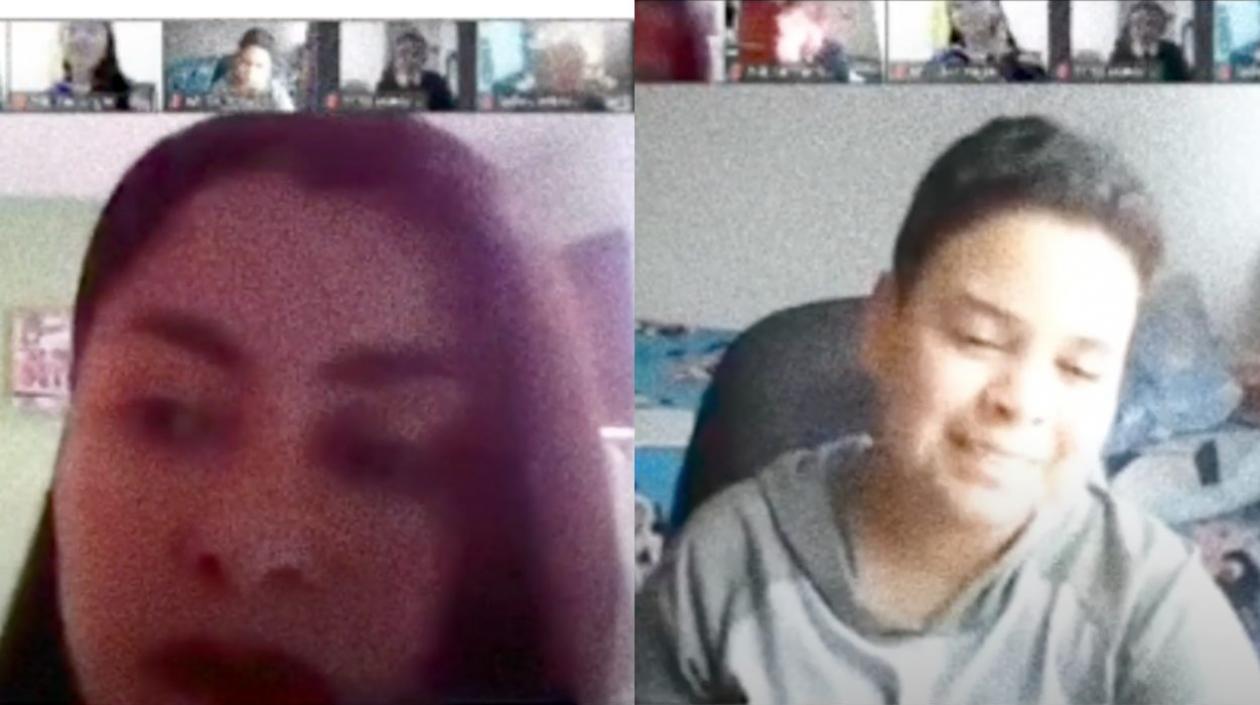 Profesora y el estudiante Ortíz. 