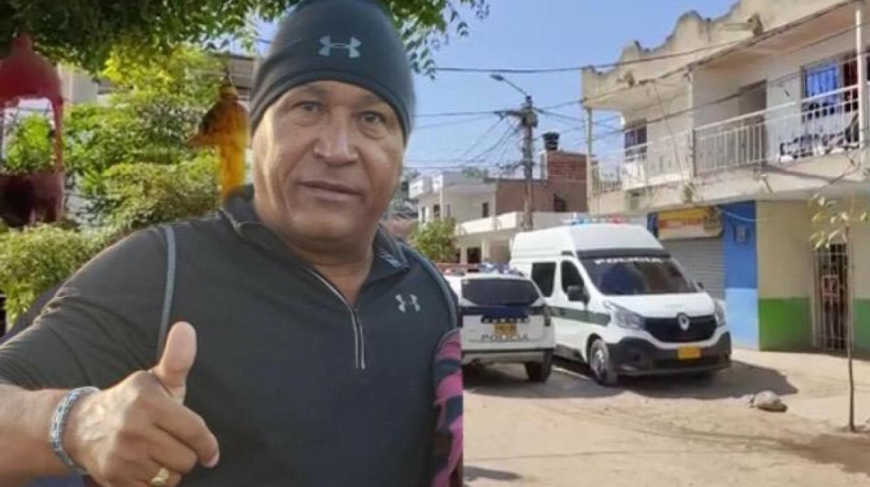 El docente Huguet González Peñalver y el lugar de los hechos.