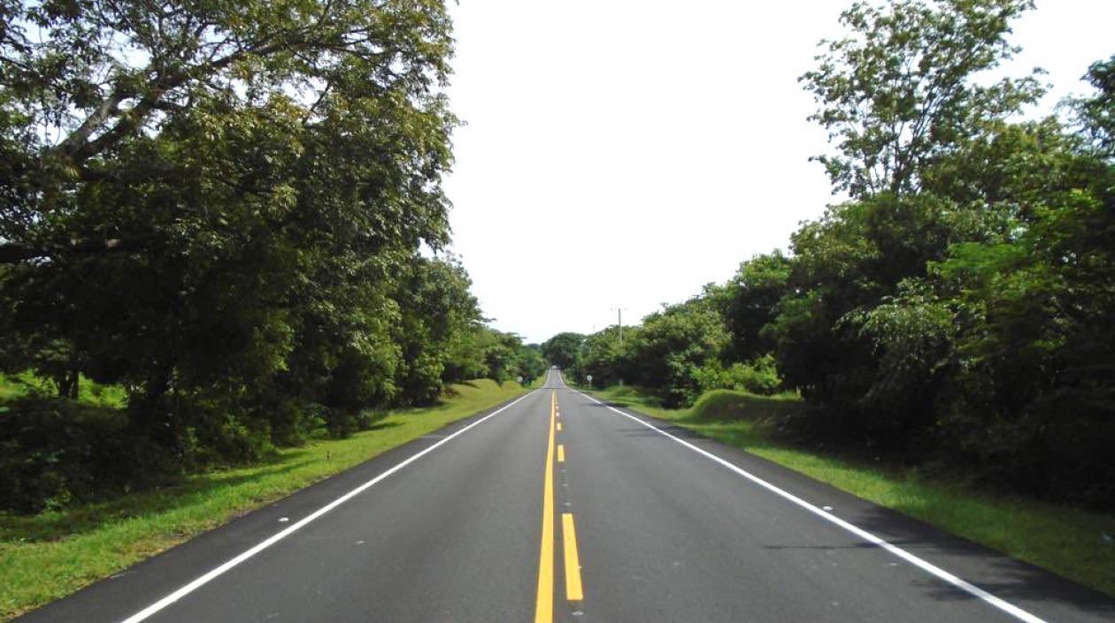 Un sector del tramo Palomino - Riohacha.