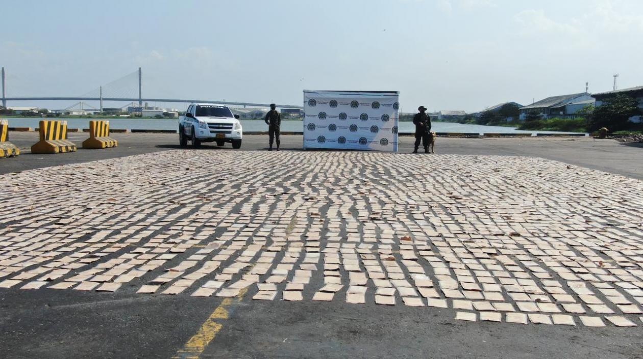 Aspecto de las láminas con droga incautadas. 