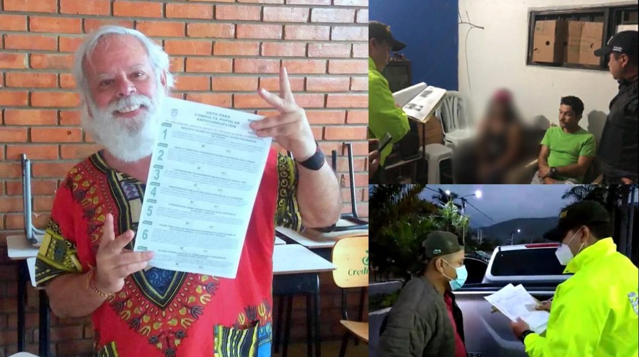 Jorge Solano Vega, defensor de DDHH, asesinado en Ocaña. A la derecha, los capturados.