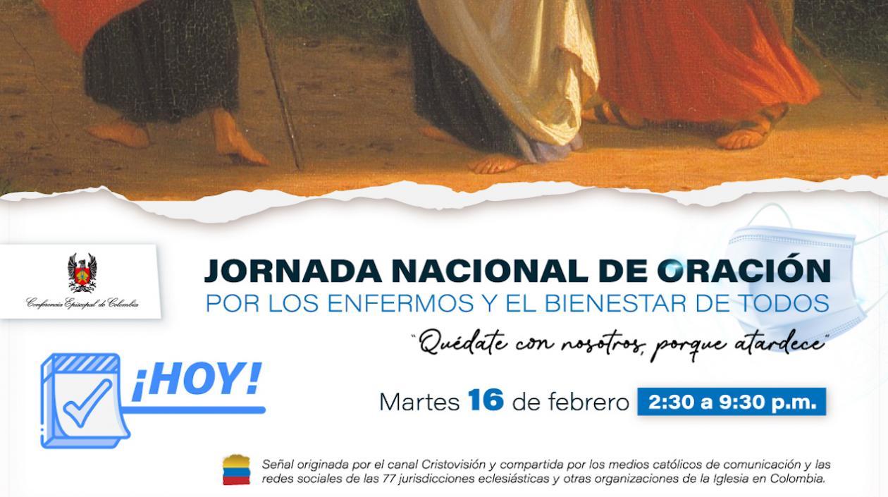 Con esta imagen se invita a la Jornada Nacional de Oración.