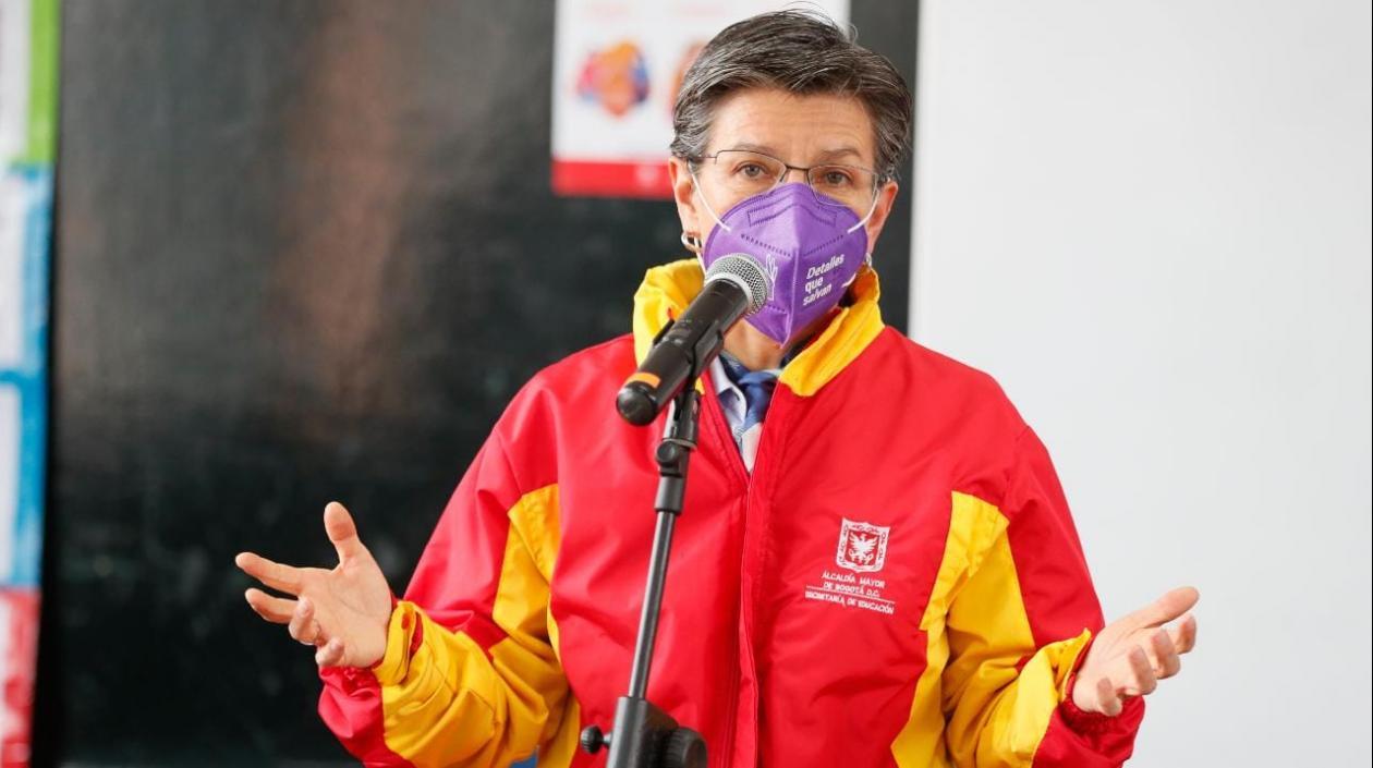 La Alcaldesa de Bogotá, Claudia López.