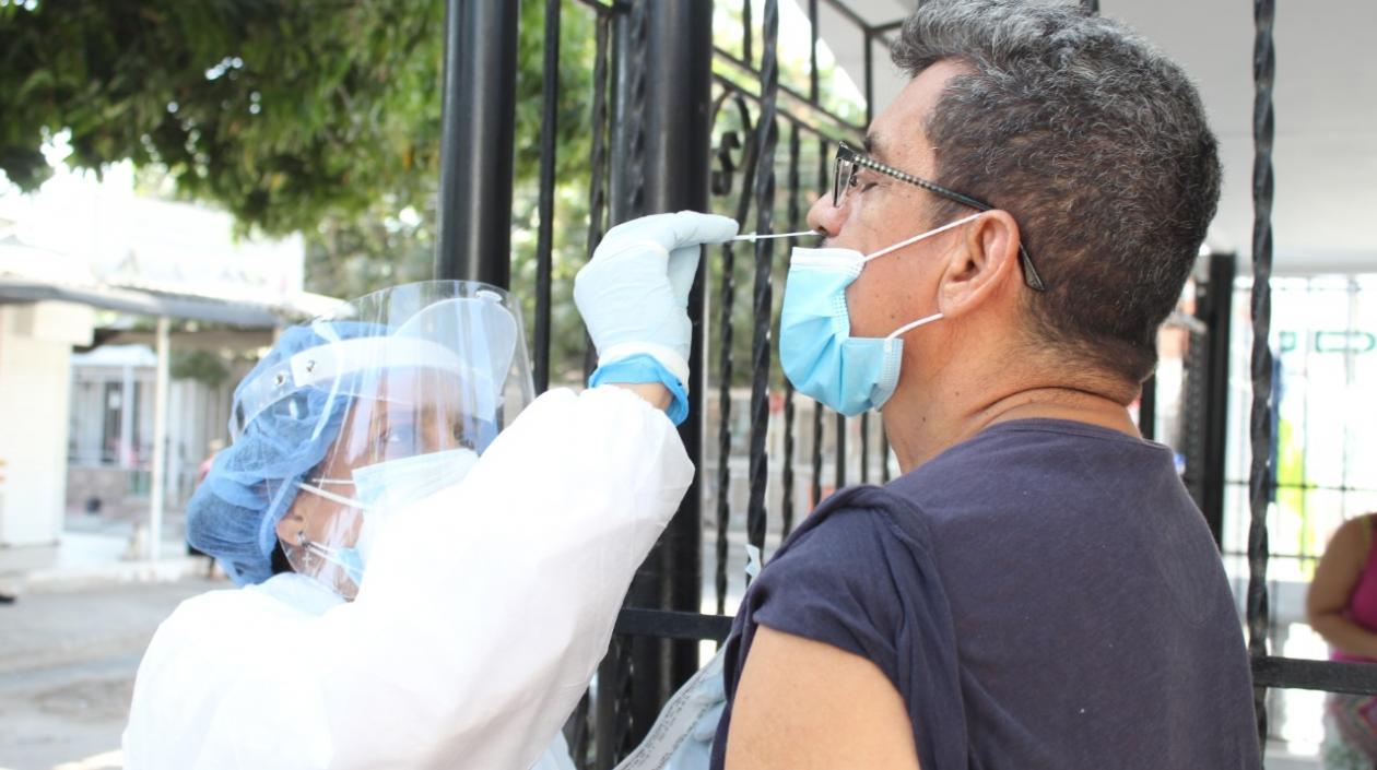 Una toma de muestras en Malambo.