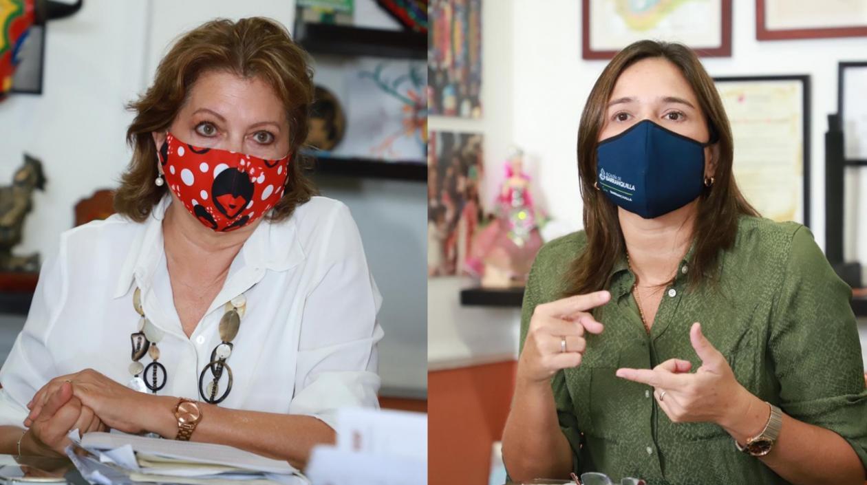 Carla Celia y la Secretaria María Teresa Fernández.