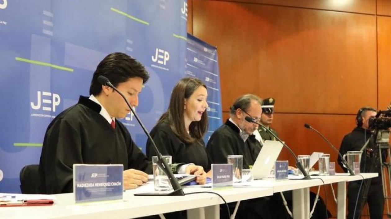 Sala de reconocimiento de la JEP.