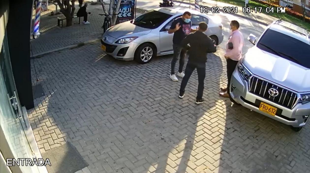 Momento del asalto en Villa Carolina. 