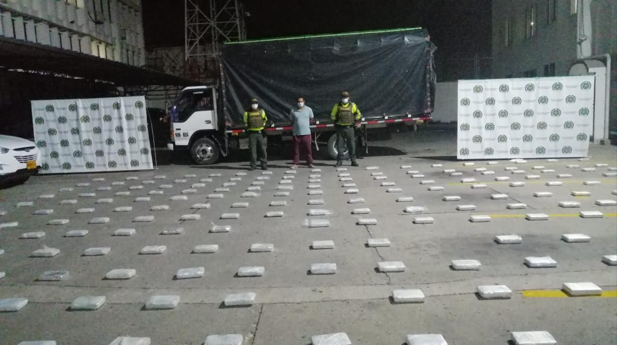 Droga incautada por la Policía. 