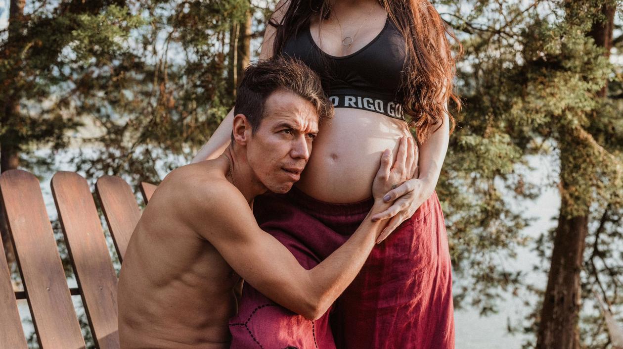 Rigoberto Urán con su esposa Michelle Durango.