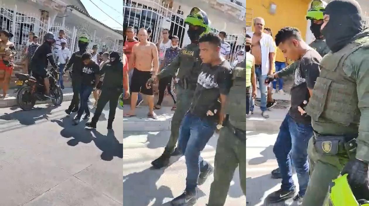 Xavier Andrés Domínguez Barrios, capturado por la Policía. 