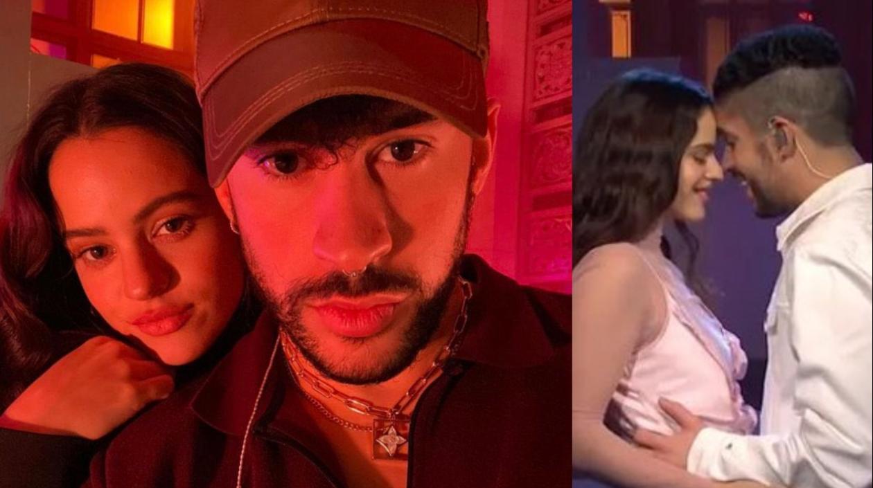 Perfomance de Bad Bunny y Rosalía.