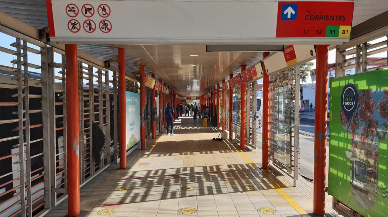 Módulo expreso de la estación Joaquín Barrios Polo – Estadio Metropolitano.