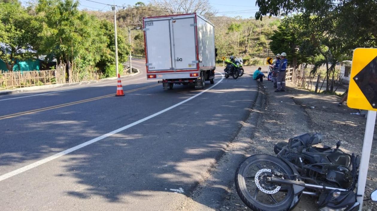 Aspecto del accidente. 