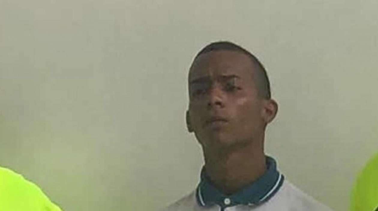 Edwin Jesús Orjuela Barros cuando fue capturado en el 2019. 