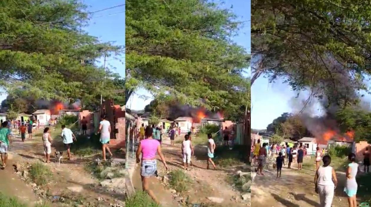 Incendio en El Bosque. 