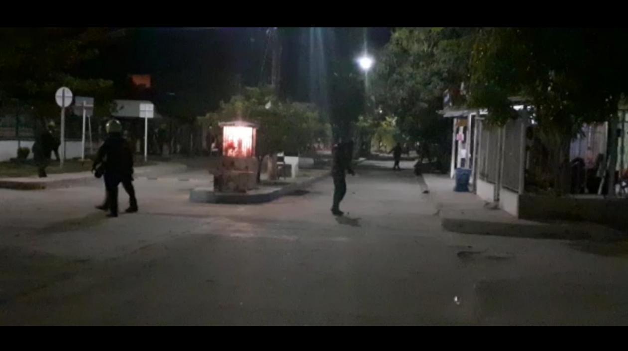 Asonada en el municipio de Santa Lucía.