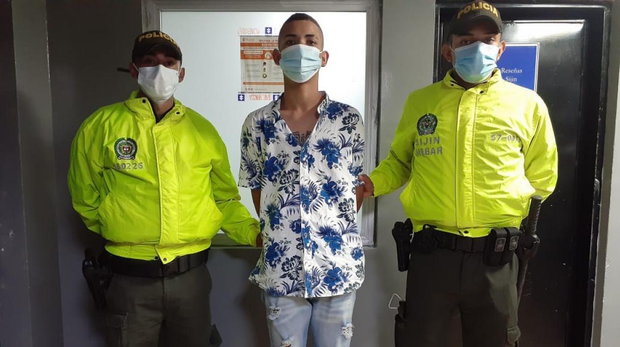 Alias 'El mocho', tras ser capturado.