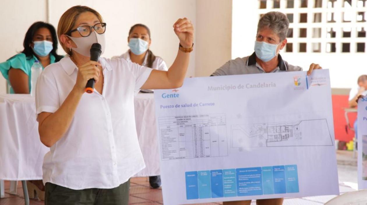 La secretaria de Salud, Alma Solano.