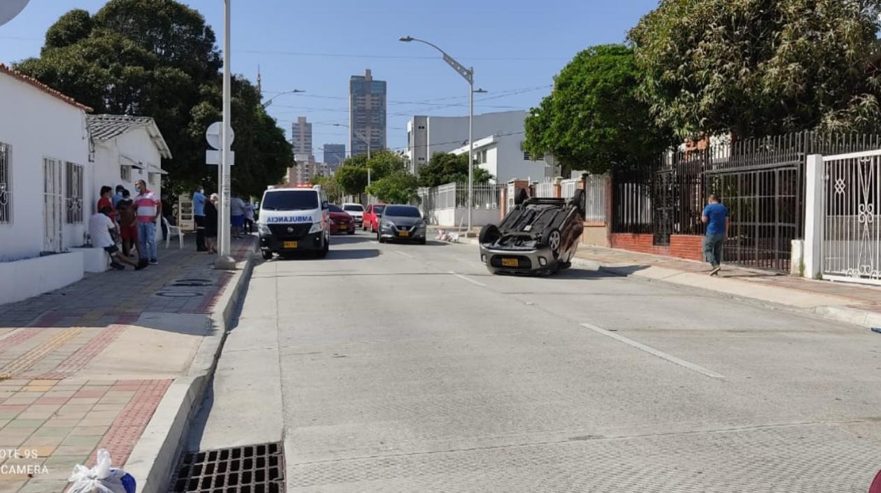 Accidente en la calle 82 con carrera 73. 