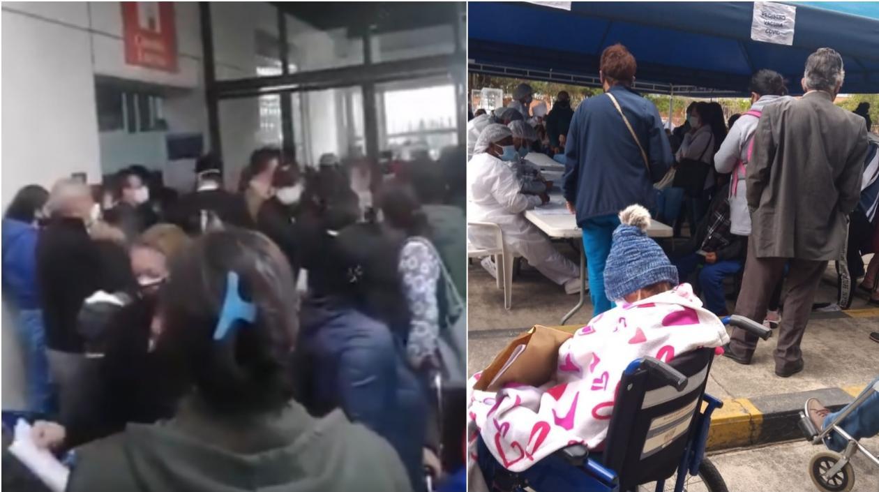 Aglomeraciones en las entradas y en los parqueaderos.