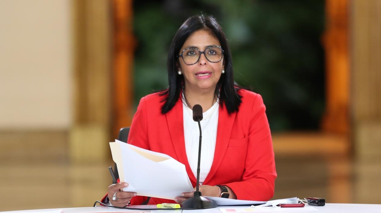 Delcy Rodríguez, vicepresidenta ejecutiva de Venezuela.