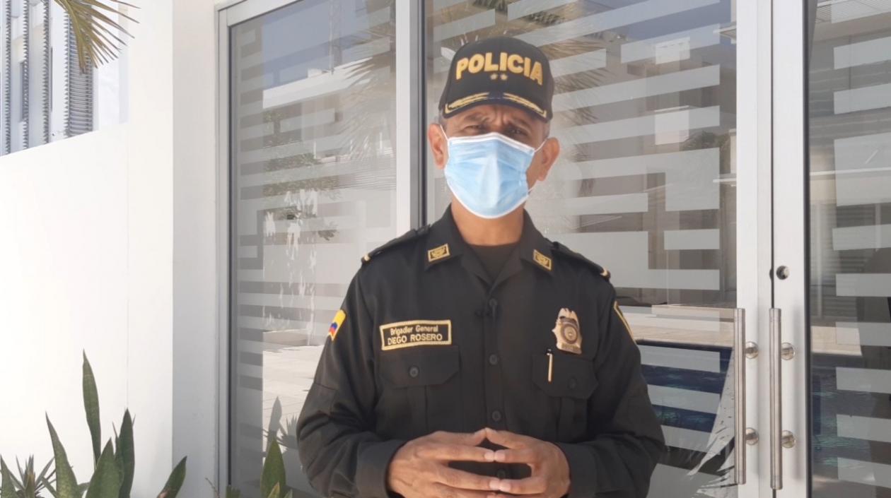 General Diego Rosero, comandante de la Policía Metropolitana.