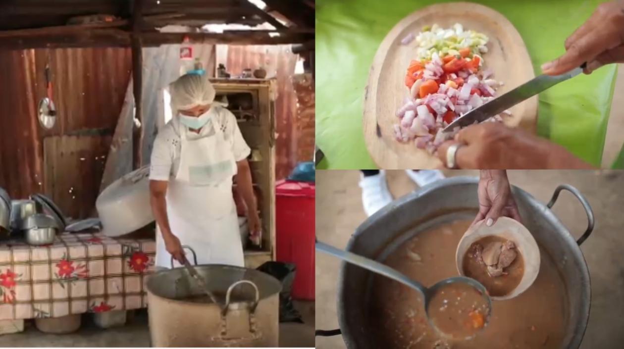 Margarita Barrios, cocinera tradicional de Sibarco.