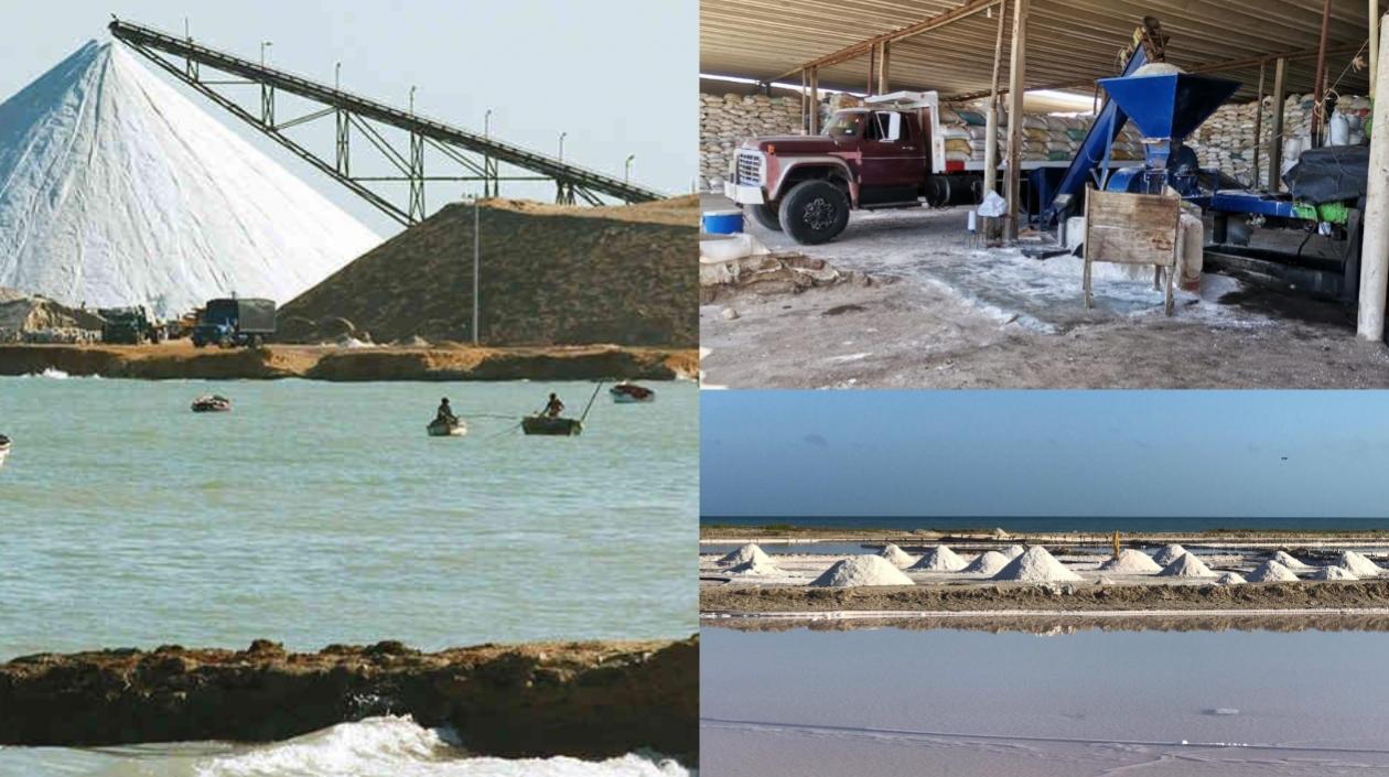 Usaba motobombas y otros elementos para sacar la sal.