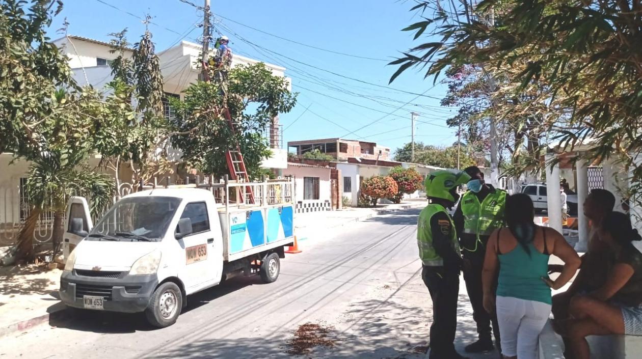 La Policía tuvo que llegar al lugar para evitar más agresiones. 