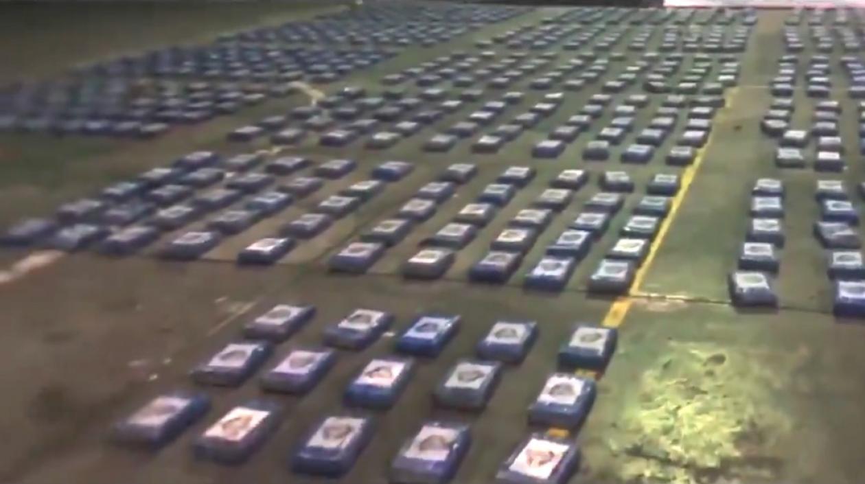 La droga incautada durante el operativo.