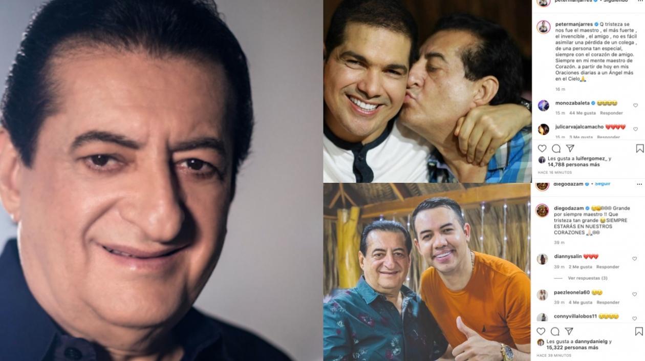 La muerte del cantante Jorge Oñate fue muy lamentada por artistas del género vallenato.