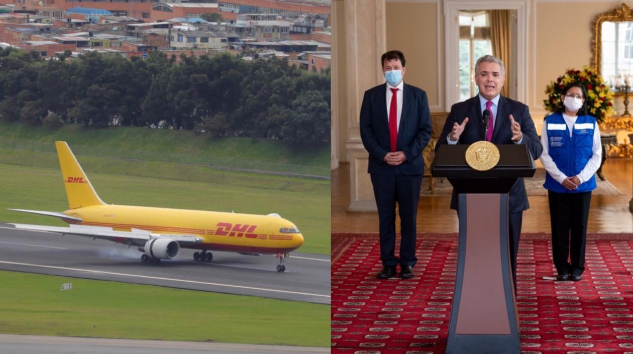 Llegada de vacunas y el Presidente Iván Duque.