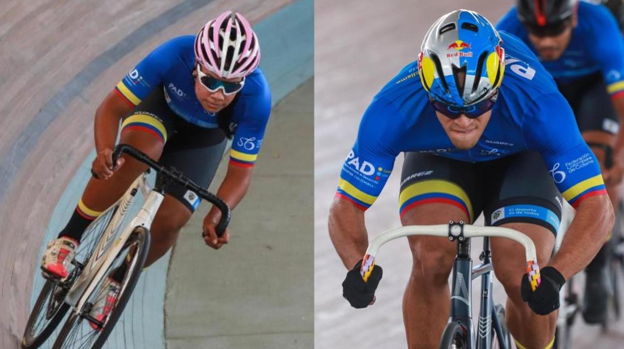 Marianis Salazar y Cristian Ortega, ciclistas del Atlántico. 