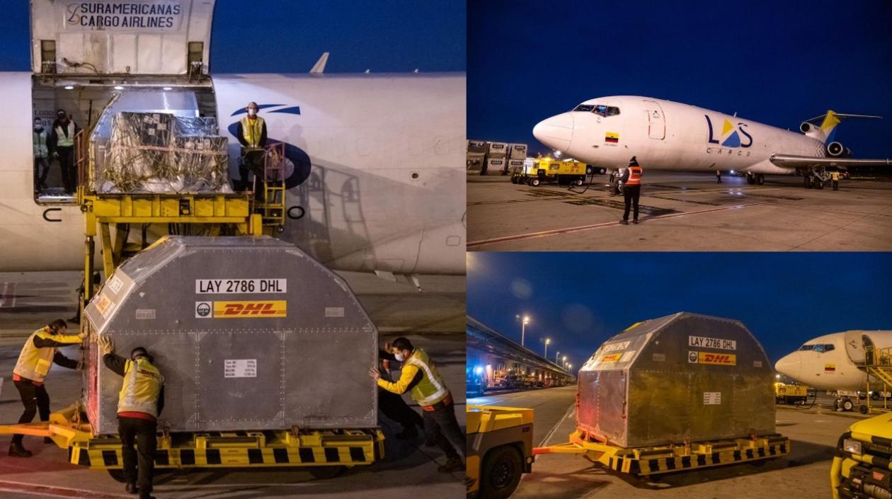 Llegada de vacunas de Pfizer.