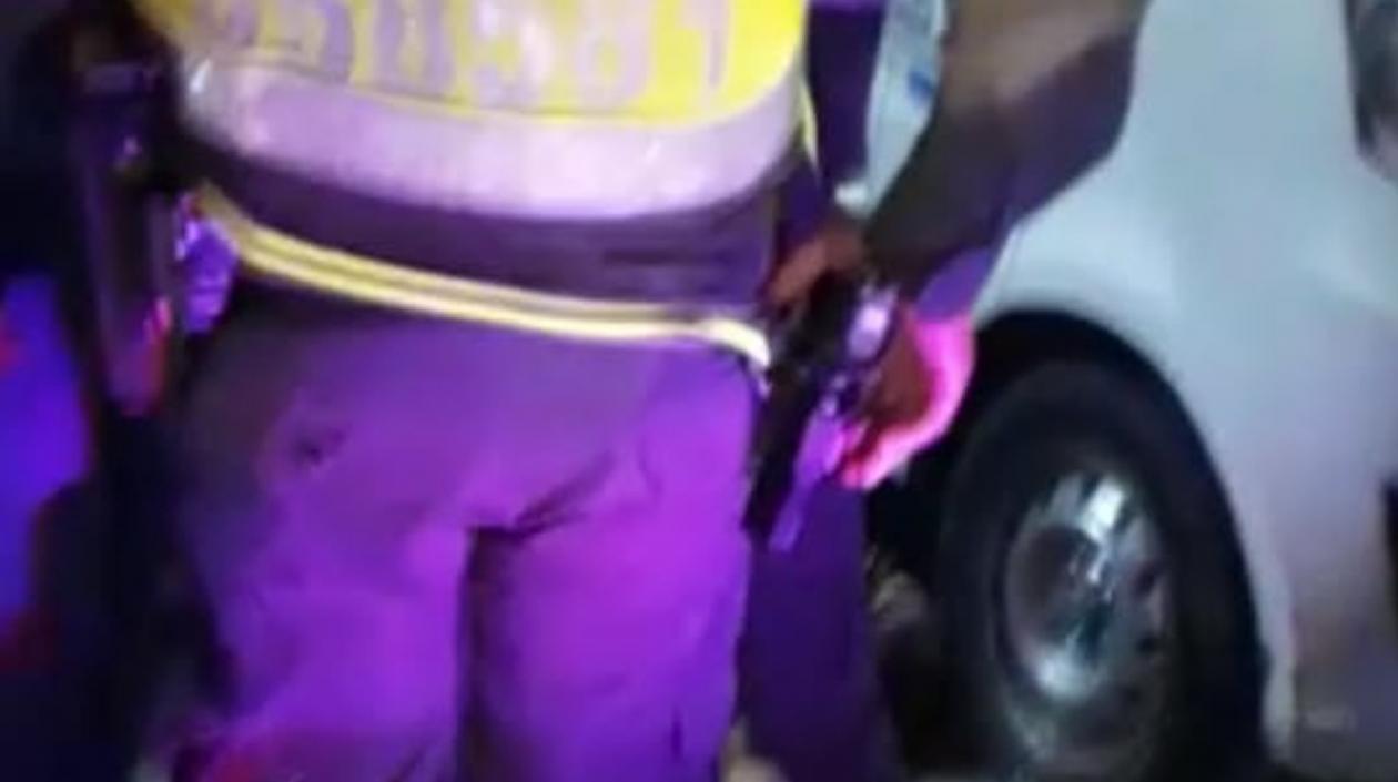 La Policía en el lugar de los hechos.