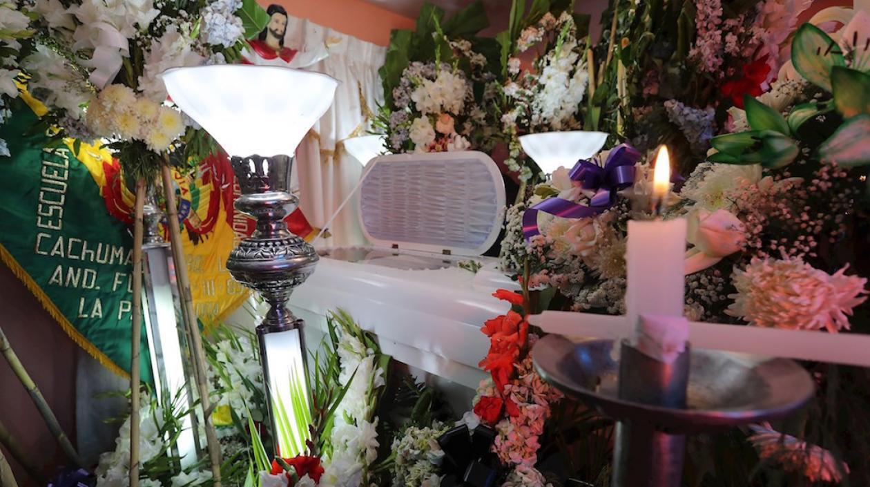 Velorio de una de las víctimas.