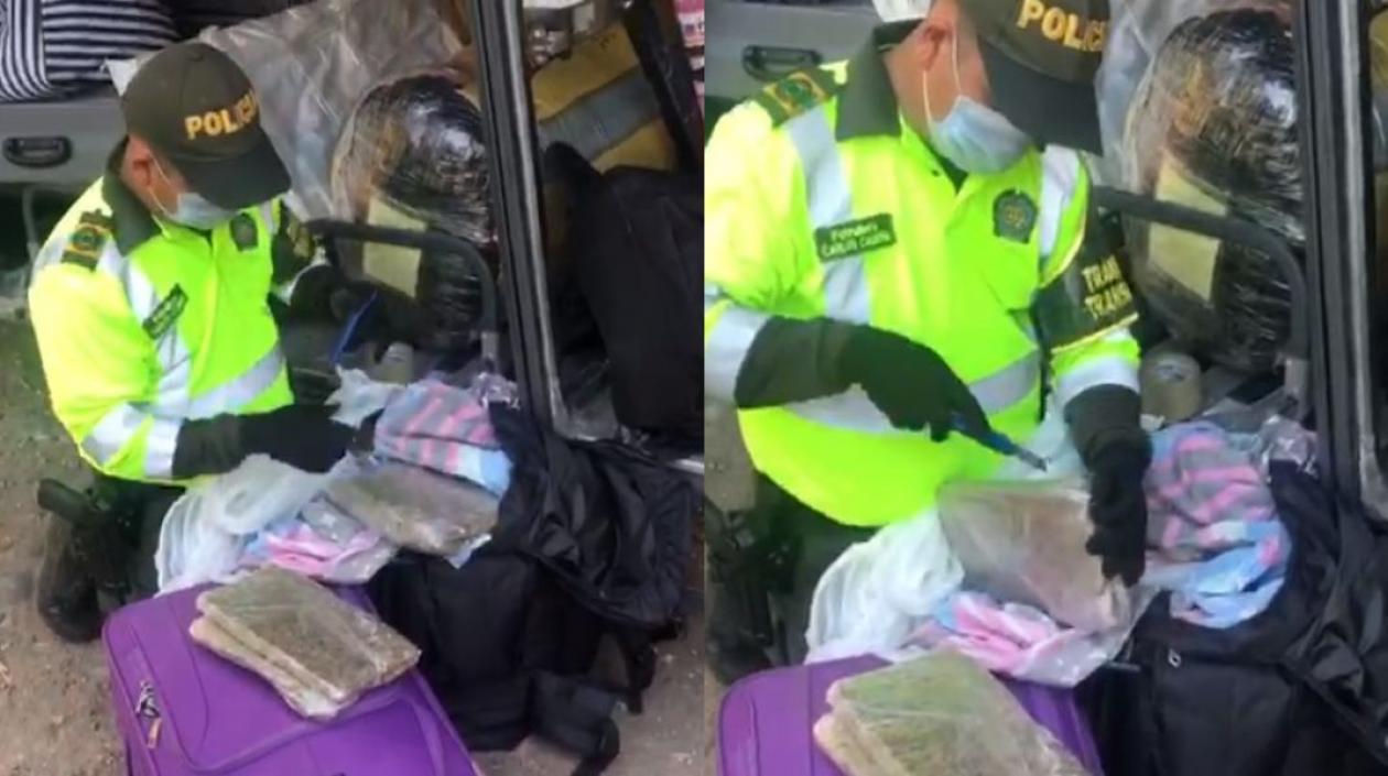 Marihuana incautada por la Policía. 