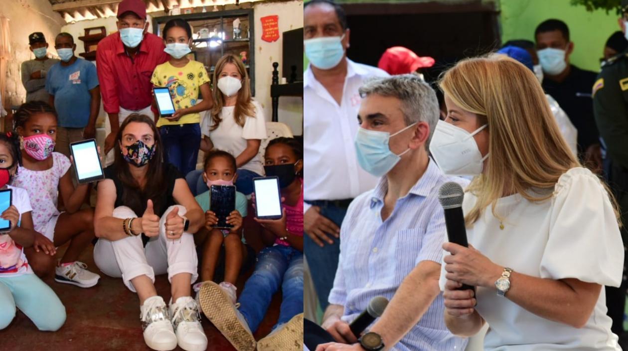 La Ministra Karen Abudinen y la Gobernadora Elsa Noguera.