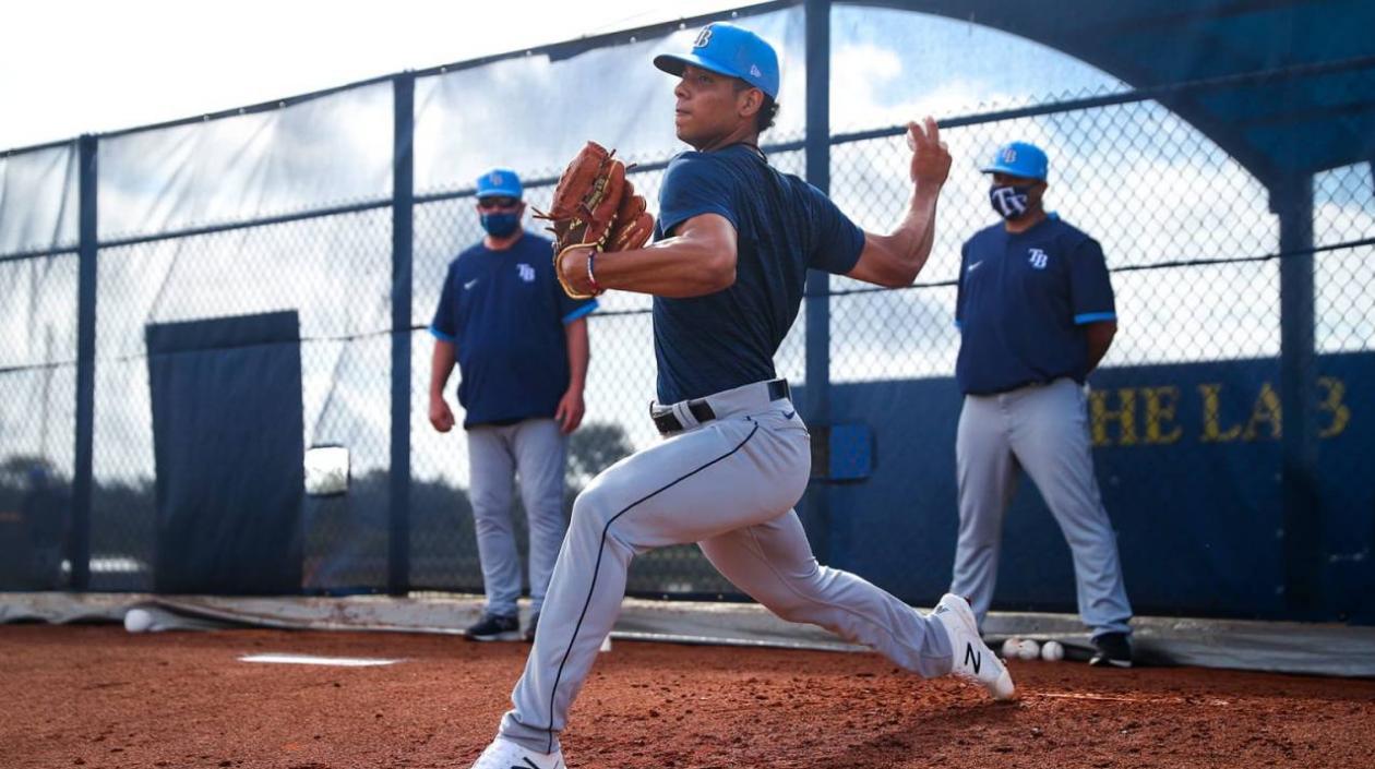 Luis Patiño, lanzador de los Rays de Tampa Bay