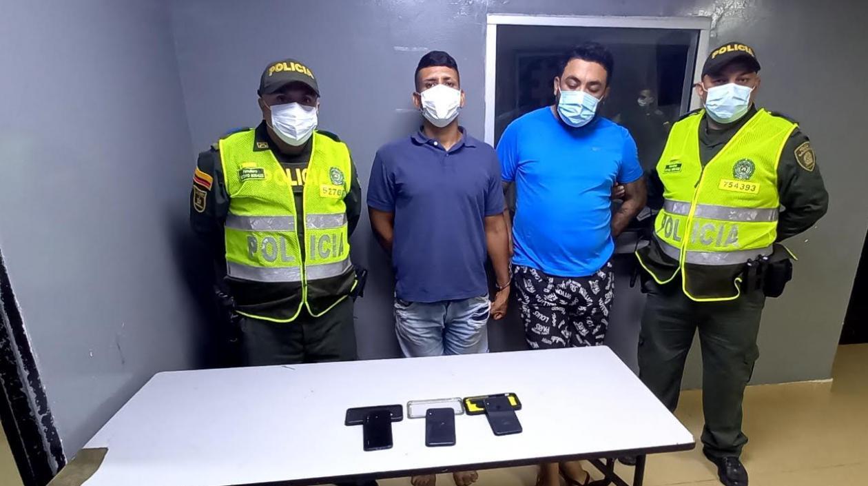 Capturados a bordo de un taxi.