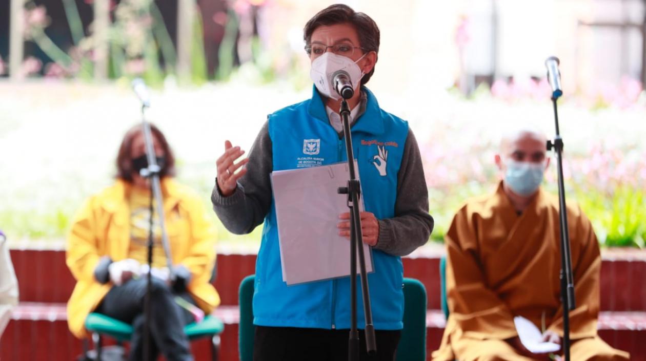 La Alcaldesa de Bogotá, Claudia López.