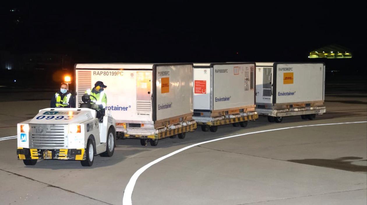 Descargue del lote de dosis.