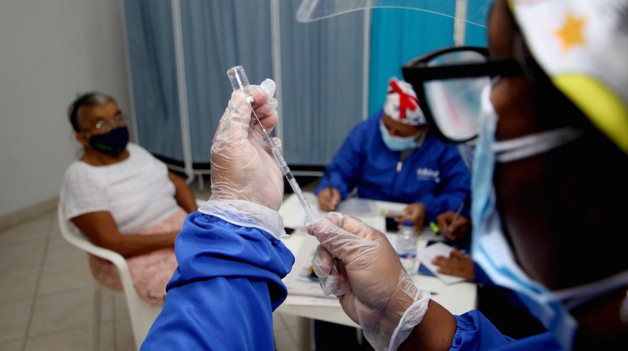 Proceso de vacunación en Barranquilla.