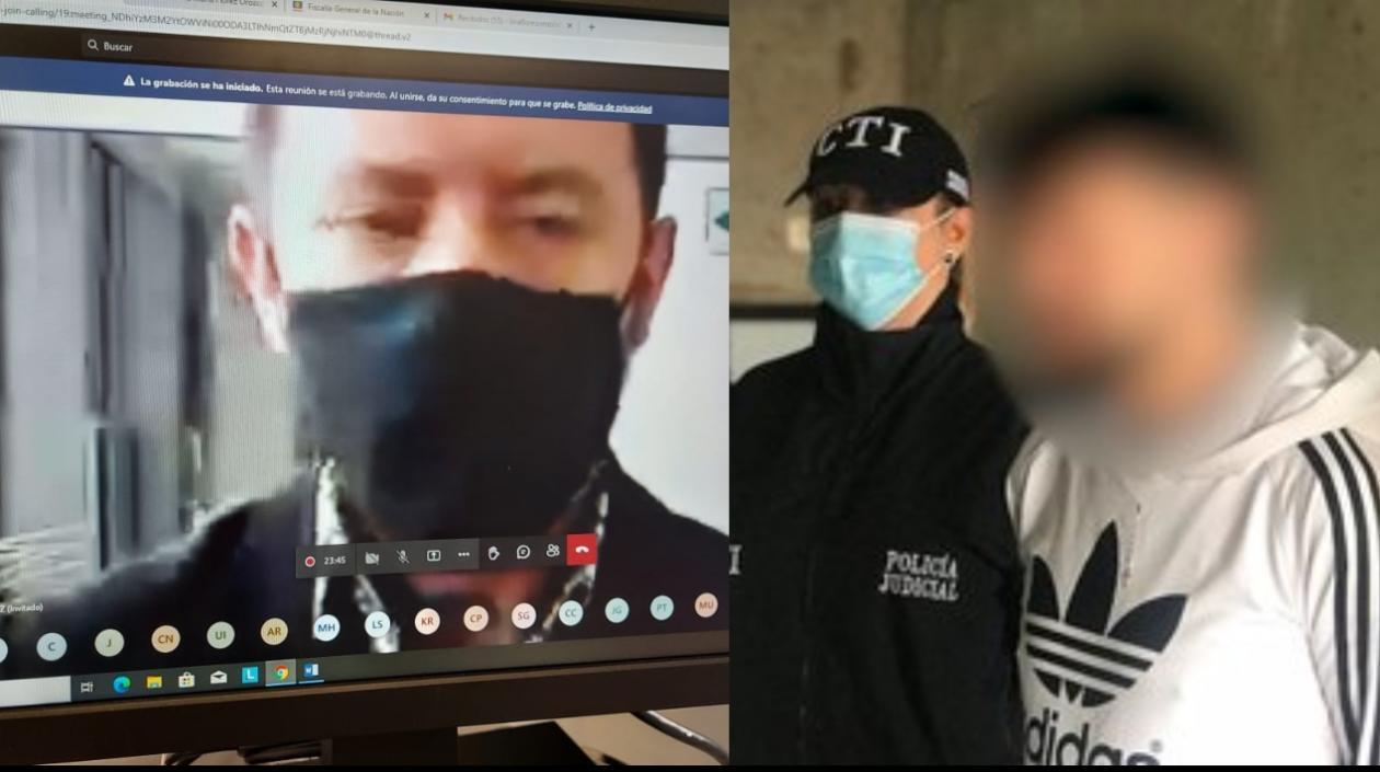 Momento de la audiencia y captura del fotógrafo Alex Cruz.