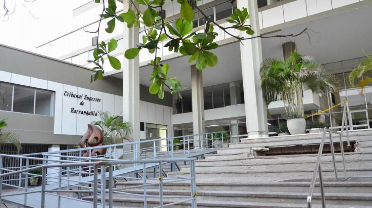 Aspecto de la sede del Tribunal Superior de Barranquilla. 