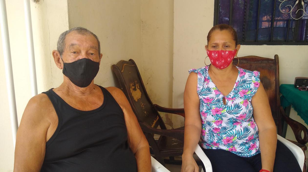 Ángel María Solano y su hija Didier.