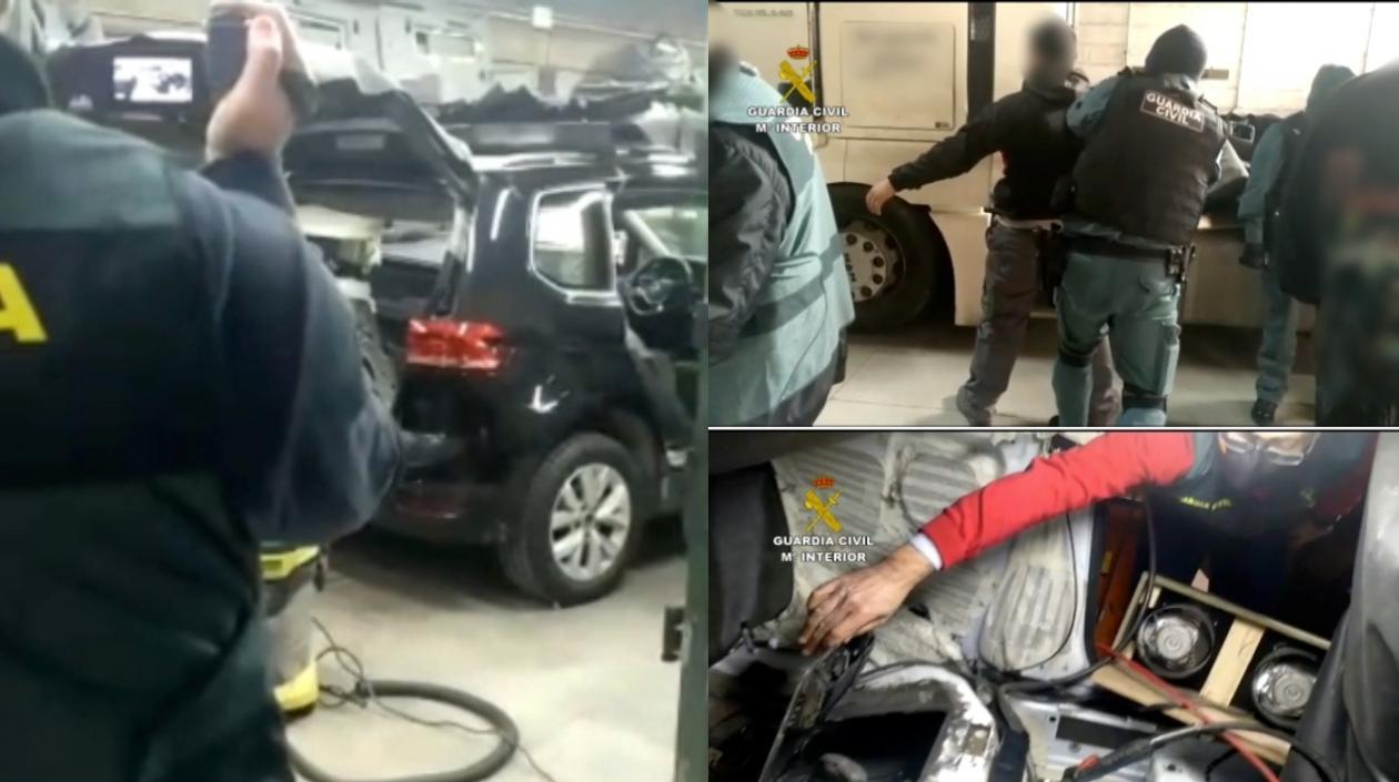 Los capturaron en el taller clandestino de carros.