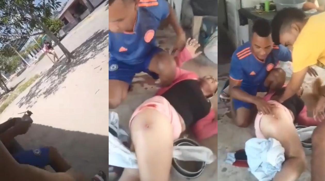 Una ama de casa, que nada tenía ver en los hechos, resultó herida. 